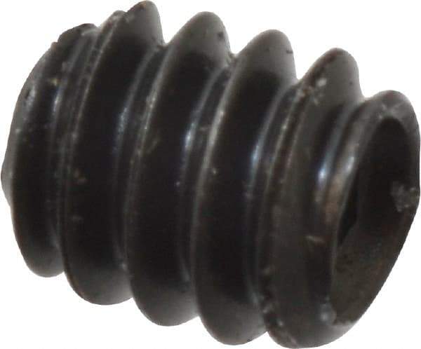 Made in USA - #4-40 UNC, 1/8" Length Under Head, Cup Point Set Screw - Grade 8 Alloy Steel, 0.05" Key - USA Tool & Supply