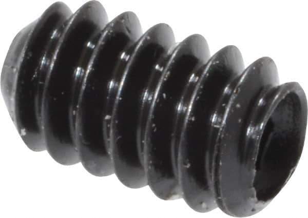 Made in USA - #4-40 UNC, 3/16" Length Under Head, Cup Point Set Screw - Grade 8 Alloy Steel, 0.05" Key - USA Tool & Supply