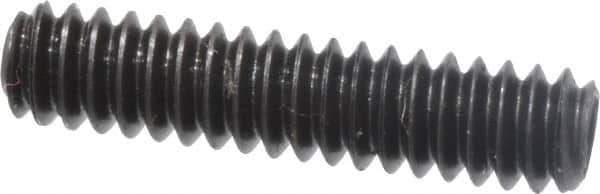 Made in USA - #4-40 UNC, 1/2" Length Under Head, Cup Point Set Screw - Grade 8 Alloy Steel, 0.05" Key - USA Tool & Supply