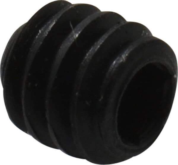 Made in USA - #5-40 UNC, 1/8" Length Under Head, Cup Point Set Screw - Grade 8 Alloy Steel, 1/16" Key - USA Tool & Supply