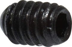 Made in USA - #5-40 UNC, 3/16" Length Under Head, Cup Point Set Screw - Grade 8 Alloy Steel, 1/16" Key - USA Tool & Supply