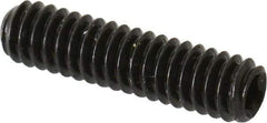 Made in USA - #5-40 UNC, 1/2" Length Under Head, Cup Point Set Screw - Grade 8 Alloy Steel, 1/16" Key - USA Tool & Supply