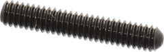Made in USA - #5-40 UNC, 3/4" Length Under Head, Cup Point Set Screw - Grade 8 Alloy Steel, 1/16" Key - USA Tool & Supply