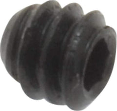 Made in USA - #6-32 UNC, 1/8" Length Under Head, Cup Point Set Screw - Grade 8 Alloy Steel, 1/16" Key - USA Tool & Supply