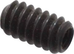 Made in USA - #6-32 UNC, 1/4" Length Under Head, Cup Point Set Screw - Grade 8 Alloy Steel, 1/16" Key - USA Tool & Supply