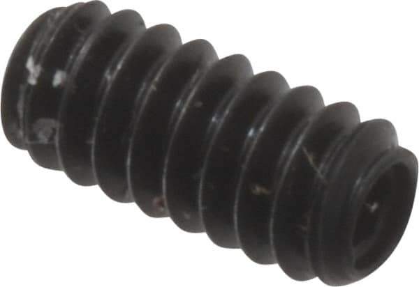 Made in USA - #6-32 UNC, 5/16" Length Under Head, Cup Point Set Screw - Grade 8 Alloy Steel, 1/16" Key - USA Tool & Supply