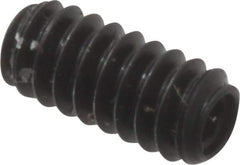 Made in USA - #6-32 UNC, 5/16" Length Under Head, Cup Point Set Screw - Grade 8 Alloy Steel, 1/16" Key - USA Tool & Supply