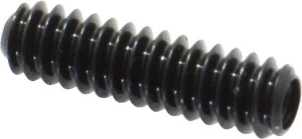 Made in USA - #6-32 UNC, 1/2" Length Under Head, Cup Point Set Screw - Grade 8 Alloy Steel, 1/16" Key - USA Tool & Supply