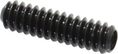 Made in USA - #6-32 UNC, 1/2" Length Under Head, Cup Point Set Screw - Grade 8 Alloy Steel, 1/16" Key - USA Tool & Supply