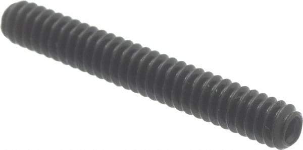 Made in USA - #6-32 UNC, 1" Length Under Head, Cup Point Set Screw - Grade 8 Alloy Steel, 1/16" Key - USA Tool & Supply