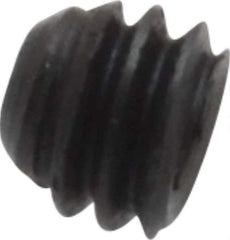 Made in USA - #8-32 UNC, 1/8" Length Under Head, Cup Point Set Screw - Grade 8 Alloy Steel, 5/64" Key - USA Tool & Supply