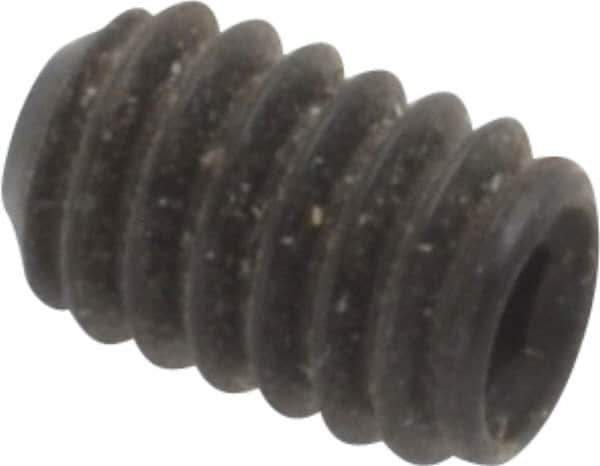 Made in USA - #8-32 UNC, 1/4" Length Under Head, Cup Point Set Screw - Grade 8 Alloy Steel, 5/64" Key - USA Tool & Supply