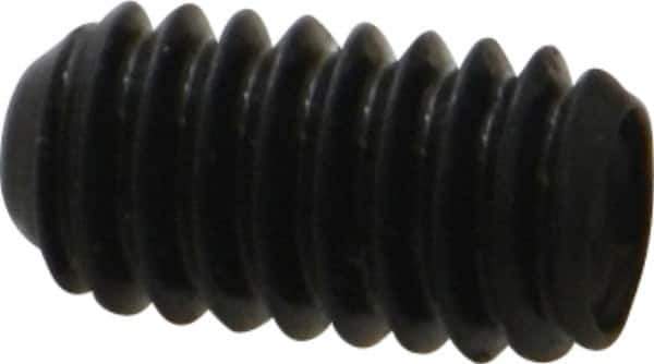 Made in USA - #8-32 UNC, 5/16" Length Under Head, Cup Point Set Screw - Grade 8 Alloy Steel, 5/64" Key - USA Tool & Supply