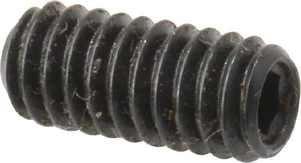 Made in USA - #8-32 UNC, 3/8" Length Under Head, Cup Point Set Screw - Grade 8 Alloy Steel, 5/64" Key - USA Tool & Supply