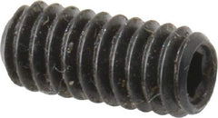 Made in USA - #8-32 UNC, 3/8" Length Under Head, Cup Point Set Screw - Grade 8 Alloy Steel, 5/64" Key - USA Tool & Supply