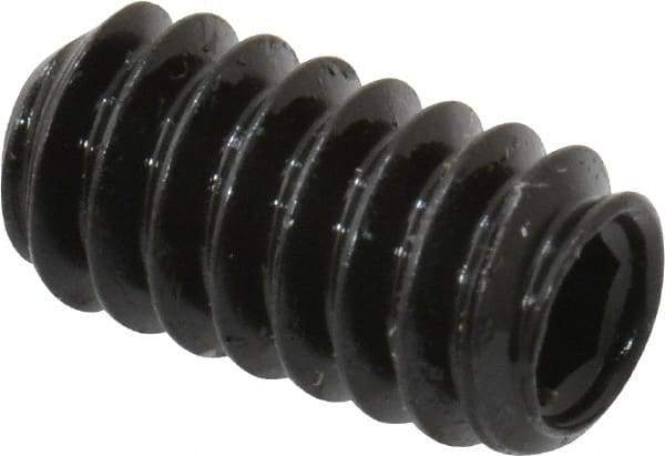 Made in USA - #10-24 UNC, 3/8" Length Under Head, Cup Point Set Screw - Grade 8 Alloy Steel, 3/32" Key - USA Tool & Supply
