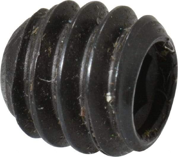Made in USA - 1/4-20 UNC, 1/4" Length Under Head, Cup Point Set Screw - Grade 8 Alloy Steel, 1/8" Key - USA Tool & Supply