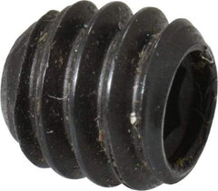 Made in USA - 1/4-20 UNC, 1/4" Length Under Head, Cup Point Set Screw - Grade 8 Alloy Steel, 1/8" Key - USA Tool & Supply