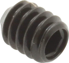 Made in USA - 1/4-20 UNC, 5/16" Length Under Head, Cup Point Set Screw - Grade 8 Alloy Steel, 1/8" Key - USA Tool & Supply