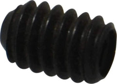Made in USA - 1/4-20 UNC, 3/8" Length Under Head, Cup Point Set Screw - Grade 8 Alloy Steel, 1/8" Key - USA Tool & Supply