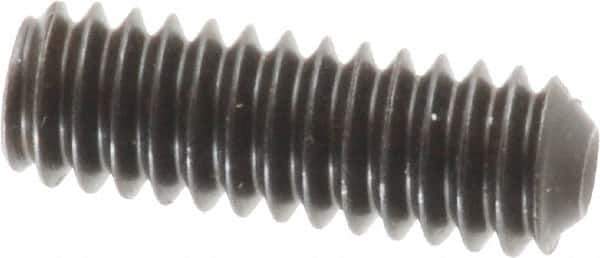 Made in USA - 1/4-20 UNC, 3/4" Length Under Head, Cup Point Set Screw - Grade 8 Alloy Steel, 1/8" Key - USA Tool & Supply