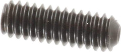 Made in USA - 1/4-20 UNC, 3/4" Length Under Head, Cup Point Set Screw - Grade 8 Alloy Steel, 1/8" Key - USA Tool & Supply