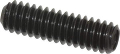 Made in USA - 1/4-20 UNC, 7/8" Length Under Head, Cup Point Set Screw - Grade 8 Alloy Steel, 1/8" Key - USA Tool & Supply