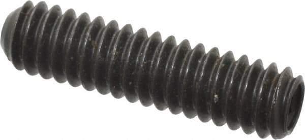 Made in USA - 1/4-20 UNC, 1" Length Under Head, Cup Point Set Screw - Grade 8 Alloy Steel, 1/8" Key - USA Tool & Supply