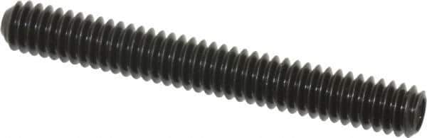 Made in USA - 1/4-20 UNC, 2" Length Under Head, Cup Point Set Screw - Grade 8 Alloy Steel, 1/8" Key - USA Tool & Supply