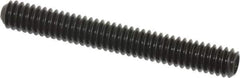 Made in USA - 1/4-20 UNC, 2" Length Under Head, Cup Point Set Screw - Grade 8 Alloy Steel, 1/8" Key - USA Tool & Supply