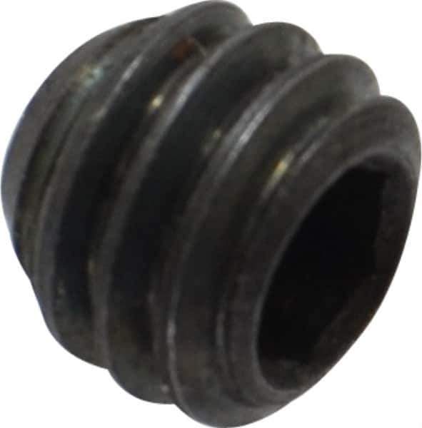 Made in USA - 5/16-18 UNC, 1/4" Length Under Head, Cup Point Set Screw - Grade 8 Alloy Steel, 5/32" Key - USA Tool & Supply