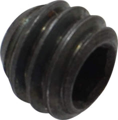 Made in USA - 5/16-18 UNC, 1/4" Length Under Head, Cup Point Set Screw - Grade 8 Alloy Steel, 5/32" Key - USA Tool & Supply