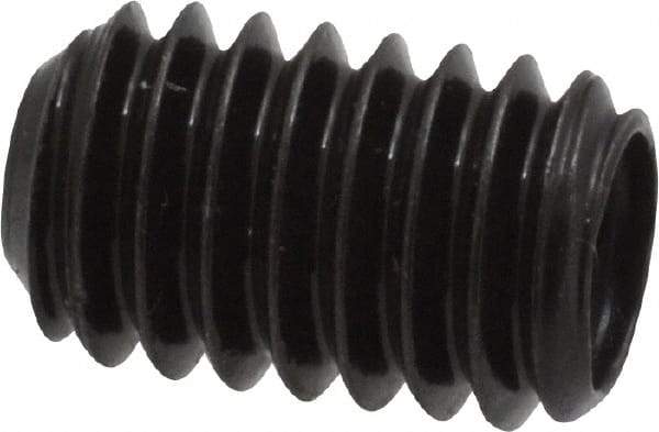 Made in USA - 5/16-18 UNC, 1/2" Length Under Head, Cup Point Set Screw - Grade 8 Alloy Steel, 5/32" Key - USA Tool & Supply