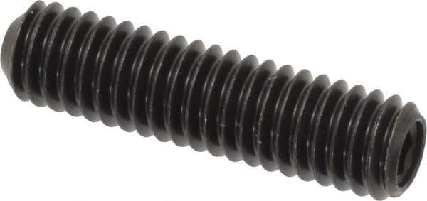 Made in USA - 5/16-18 UNC, 1-1/4" Length Under Head, Cup Point Set Screw - Grade 8 Alloy Steel, 5/32" Key - USA Tool & Supply