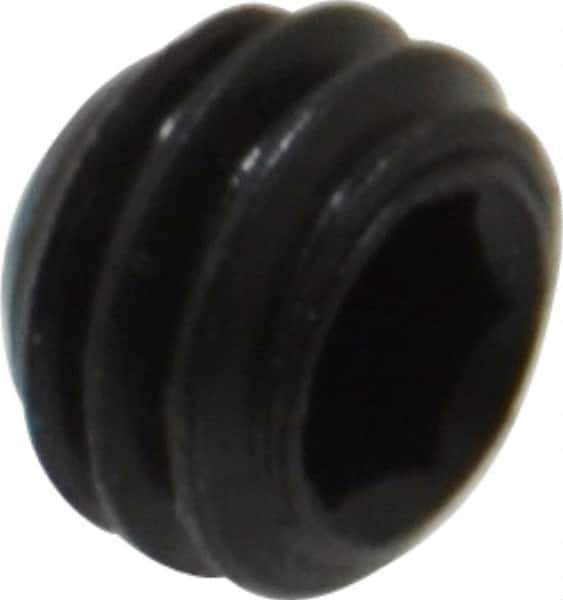 Made in USA - 3/8-16 UNC, 1/4" Length Under Head, Cup Point Set Screw - Grade 8 Alloy Steel, 3/16" Key - USA Tool & Supply
