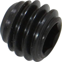 Made in USA - 3/8-16 UNC, 5/16" Length Under Head, Cup Point Set Screw - Grade 8 Alloy Steel, 3/16" Key - USA Tool & Supply