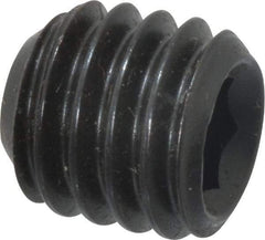 Made in USA - 3/8-16 UNC, 3/8" Length Under Head, Cup Point Set Screw - Grade 8 Alloy Steel, 3/16" Key - USA Tool & Supply