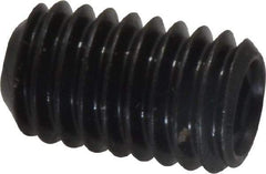 Made in USA - 3/8-16 UNC, 5/8" Length Under Head, Cup Point Set Screw - Grade 8 Alloy Steel, 3/16" Key - USA Tool & Supply