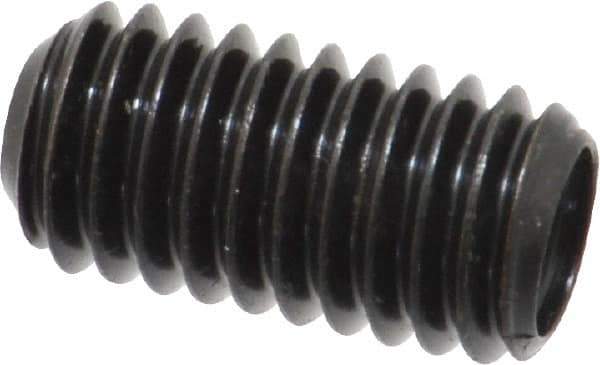 Made in USA - 3/8-16 UNC, 3/4" Length Under Head, Cup Point Set Screw - Grade 8 Alloy Steel, 3/16" Key - USA Tool & Supply