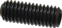 Made in USA - 3/8-16 UNC, 1" Length Under Head, Cup Point Set Screw - Grade 8 Alloy Steel, 3/16" Key - USA Tool & Supply