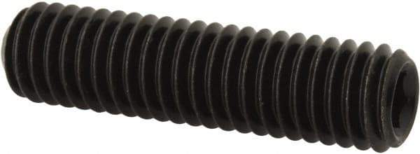Made in USA - 3/8-16 UNC, 1-1/2" Length Under Head, Cup Point Set Screw - Grade 8 Alloy Steel, 3/16" Key - USA Tool & Supply