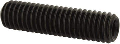 Made in USA - 3/8-16 UNC, 1-1/2" Length Under Head, Cup Point Set Screw - Grade 8 Alloy Steel, 3/16" Key - USA Tool & Supply