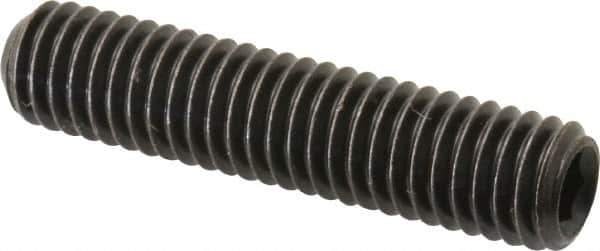 Made in USA - 3/8-16 UNC, 1-3/4" Length Under Head, Cup Point Set Screw - Grade 8 Alloy Steel, 3/16" Key - USA Tool & Supply