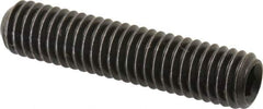 Made in USA - 3/8-16 UNC, 1-3/4" Length Under Head, Cup Point Set Screw - Grade 8 Alloy Steel, 3/16" Key - USA Tool & Supply