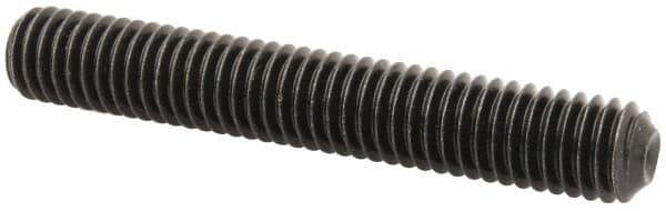 Made in USA - 3/8-16 UNC, 2-1/2" Length Under Head, Cup Point Set Screw - Grade 8 Alloy Steel, 3/16" Key - USA Tool & Supply