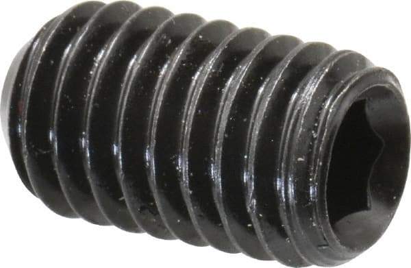Made in USA - 7/16-14 UNC, 3/4" Length Under Head, Cup Point Set Screw - Grade 8 Alloy Steel, 7/32" Key - USA Tool & Supply