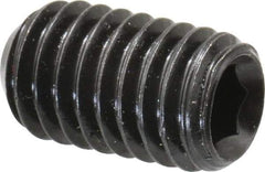 Made in USA - 7/16-14 UNC, 3/4" Length Under Head, Cup Point Set Screw - Grade 8 Alloy Steel, 7/32" Key - USA Tool & Supply