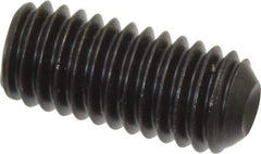 Made in USA - 7/16-14 UNC, 1" Length Under Head, Cup Point Set Screw - Grade 8 Alloy Steel, 7/32" Key - USA Tool & Supply
