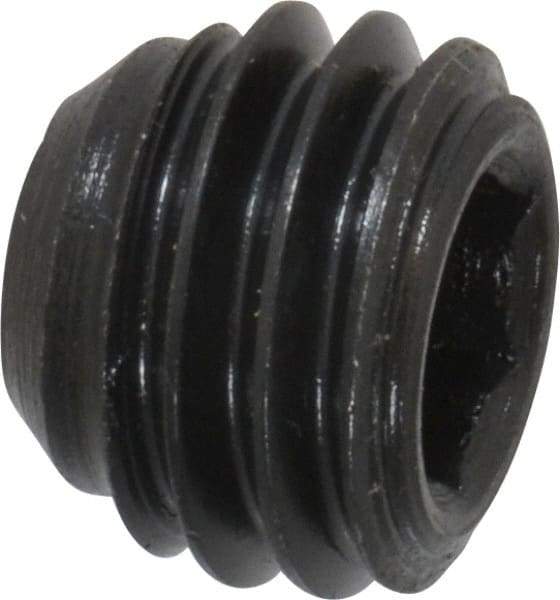 Made in USA - 1/2-13 UNC, 3/8" Length Under Head, Cup Point Set Screw - Grade 8 Alloy Steel, 1/4" Key - USA Tool & Supply
