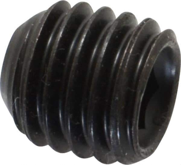 Made in USA - 1/2-13 UNC, 1/2" Length Under Head, Cup Point Set Screw - Grade 8 Alloy Steel, 1/4" Key - USA Tool & Supply